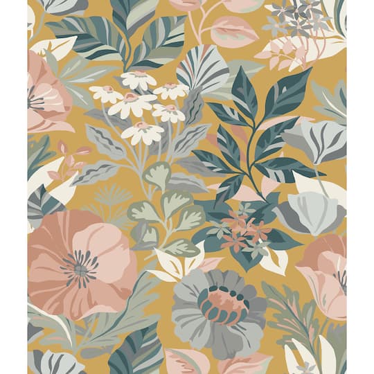 RoomMates Poppy Fields Peel & Stick Wallpaper
